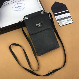 prada包价格普拉达官网奢侈品品牌排行新款十字纹牛皮手机包2ZH068