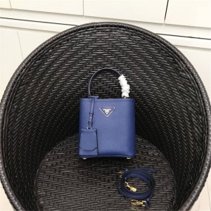 Prada/普拉达代购香港官网女包新款MINI Panier 皮革手袋水桶包1BA217