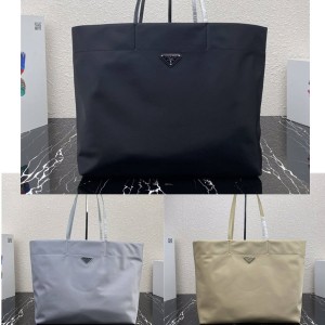 PRADA正品官网普拉达箱包Re-Nylon 再生尼龙托特包购物袋1BG107