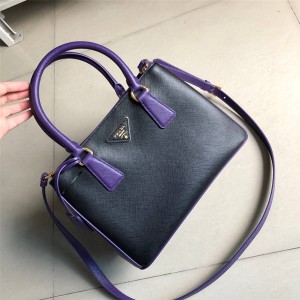 Prada/普拉达代购女包经典拼色真皮Galleria手提单肩杀手包1BA863