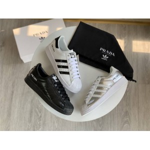 Prada x adidas originals Superstar联名款官网正品贝壳头运动鞋2EG320