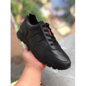 prada香港官网价格普拉达代购新款男鞋男士牛皮休闲运动鞋