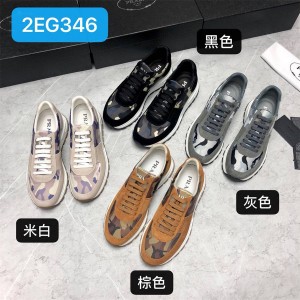 Prada/普拉达欧洲官网代购新款系带休闲运动鞋慢跑男鞋2EG346